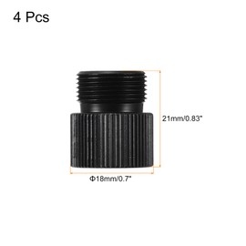 QUARKZMAN Microphone Stand Adapter 5/8-27 Male to 1/4-20 Female Camera Thread Adapter for Microphone Tripod Black Pack of 4