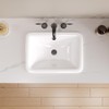 Bathroom Vessel Sink 20" x 15" Semi Recessed Sink White