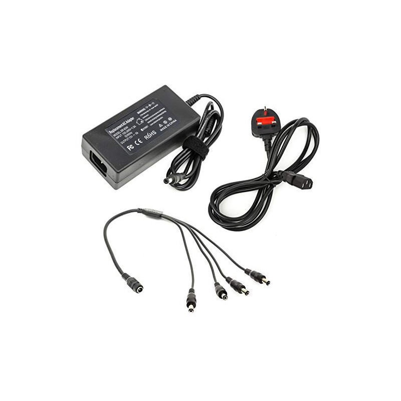 CCTV Charger UK Plug 12V 5A 60W AC DC Power