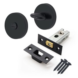 EAI Tubular Deadbolt Bathroom Kit | 101mm Case 82mm Backset | Matt Black
