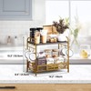 Coffee Bar Organizer for Countertop Station, Simple Assembly 2 Tier