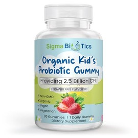 SigmaBiotics Probiotic Gummies for Kids - 2.5B CFU, Bacillus Subtilis, Digestive & Immune Health - Non-GMO, 30 Chewable Gummies for Easy Use