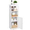 CITLOW Small Bathroom Storage Cabinet, White Floor Standing Storage Cabinet