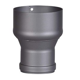 FIREFIX RD150/Ü7 - Prolunga da 80 a 120 con guarnizione per tubi fumatori da 2 mm di spessore, laccato grigio scuro, da 80 mm di attacco da parete a 120 mm