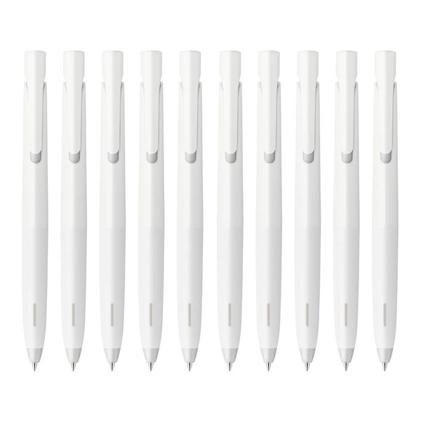 Zebra Ballpoint Pen Blen 0.5 White Axis Black Ink, 10 Count B-BAS88-W