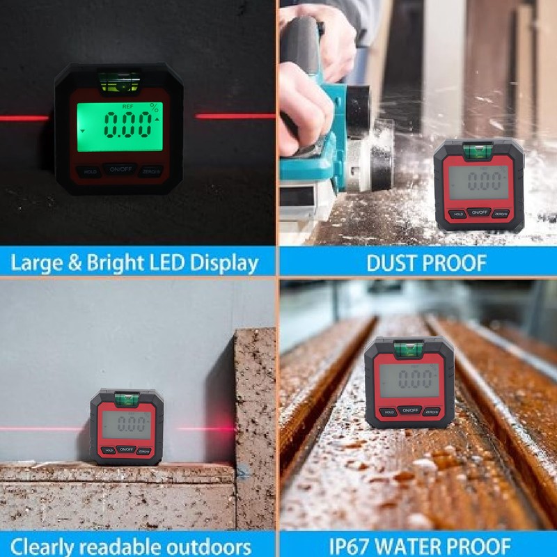 Digital Angle Finder with Backlight Accurate Measurement Portable Durable Construction