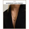 LUUK LIFESTYLE Necklace with Pendant, Waterproof Stainless Steel Chain, Elegant