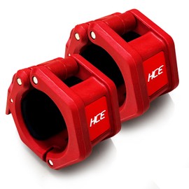 50mm ABS Olympic Barbell Clips– Quick Release Pair of 2-Inch Barbell Clamps,Heavy-Duty Weightlifting Bar Lock Collars, for Powerlifting,Strength Fitness Training – Secure & Durable (Red)