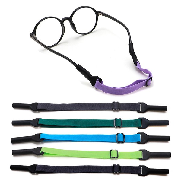 UPIONIC Adjustable Kids Glasses Strap, 5Pcs No Tail Spectacle Straps,