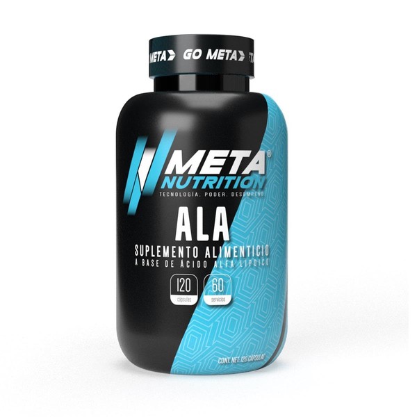 Meta Nutrition, ALA, Ácido Alfa Lipoico 120 cápsulas. 600 mg