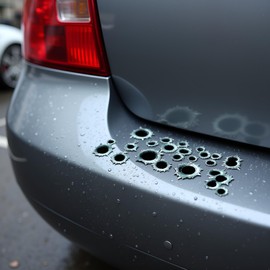 3D Bullet Hole Car Stickers, Simulation Stereoscopic Fake Gun Bullet Holes Stickers Automotive Tattoo Decorations Accessories Bullet Waterproof Car Decals, Bumper Stickers, Decals and Magnets (2H659)