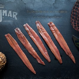 10 packs of Rezumar Cantabrian Sea Anchovy Fillets 50g