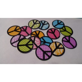 Unbranded Pre Cut One Inch Bottle Cap Images  Peace Signs Hippie Chic Free Shipping - photo, 15 images