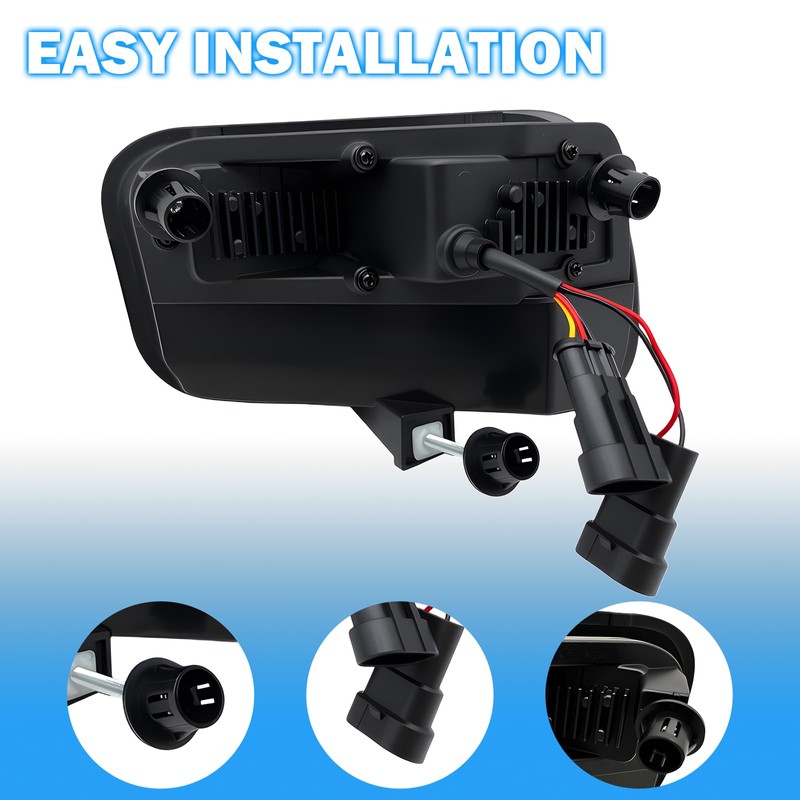 LED&DRL Fog Lights Compatible with 2009-2012 Dodge Ram 1500 2010-2018