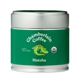 Chamberlain Coffee Organic Ceremonial Grade A Matcha Green Tea Powder Hot Iced 1 Ounce 30 Servings