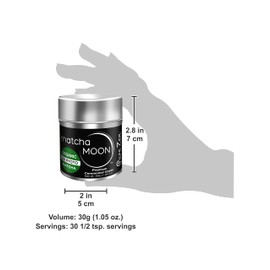 Matcha Moon Pure Zen - Premium USDA Organic Ceremonial Grade Matcha Green Tea Powder, 30g Tin - Uji Kyoto Sourced, First Harvest, Traditional Japanese Tea