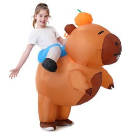 Inflatable Capybara Costume for kids Cosplay Party Ride on Animal Blow Up Costumes Halloween