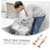 Ipetboom 4pcs Toilet Seat Bolt Replacement Kit Plated Screws with