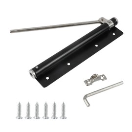 Antrader 1Pcs Door Closer,Safety Sprinzg Door Closers,Black Rebound Automatic Smooth Door Closing, Light Duty Door Closer for Storm,Screen,Security Doors
