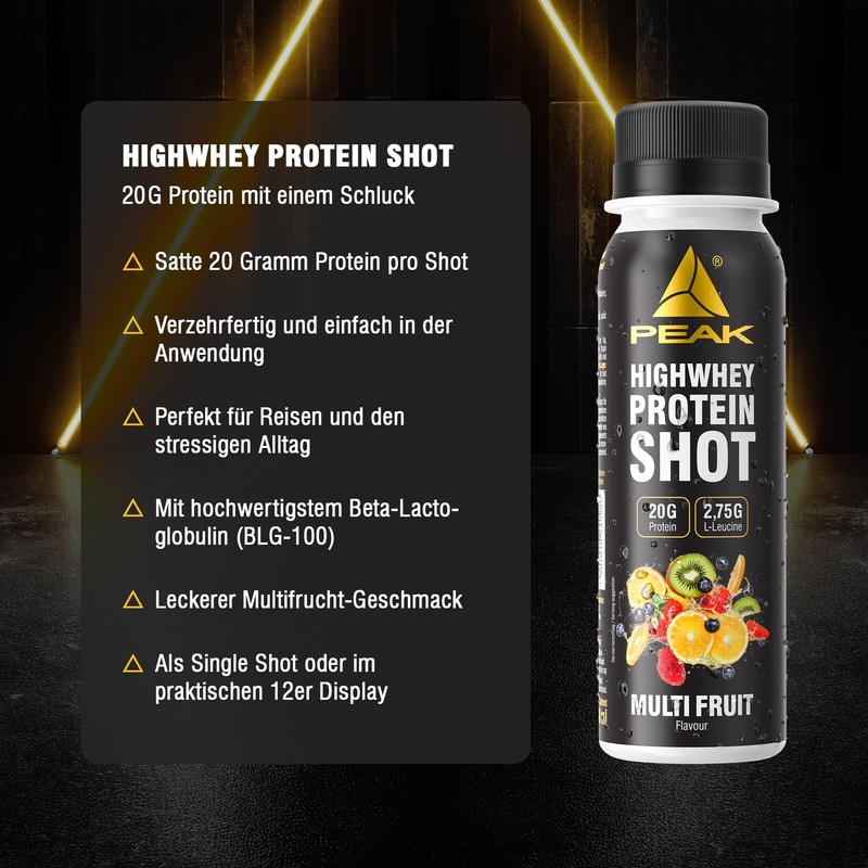 PEAK HIGHWHEY Protein Shot - Display - 12 x 100