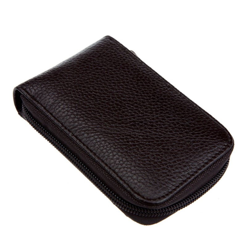 DEEZOMO RFID Blocking Genuine Leather Mini Credit Card Case Organizer