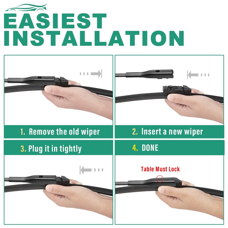 26" 16" 12" Windshield Wiper Blades Replacement for Subaru Crosstrek