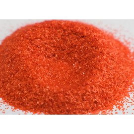 Vintage Paint Vivid Orange Metal Flake .015 0.015 Square 3 Ounce Bottle