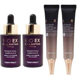 Tony Moly Bio EX Cell Peptide Fill-up Essential Ampoule x 2 + Fill-up Eye Solution x 2 / 토니모리 바이오 이엑스 셀 펩타이드 필업 에센셜 앰플 2개+필업 아이솔루션 2개