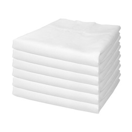 100% Egyptian Cotton, Pillow Cases Standard Size, Percale Pillowcases, Pillow Covers, Stitch Bedding Pillows for Sleeping, Bulk Pillow Cases for Large n Small Bedroom, Hotel Pillows (6, White)