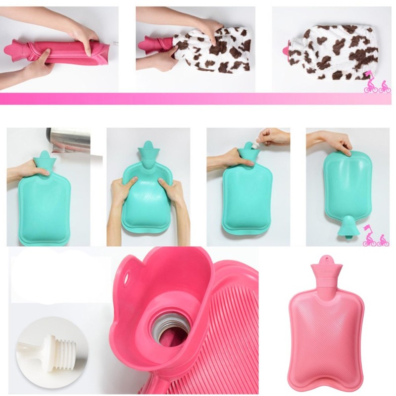 Fancy Pumpkin 800ML Hot Water Bottle + Random Flannel Cover