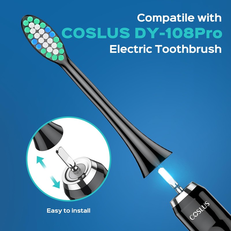 COSLUS Electric Toothbrush Replacement Heads: for DY-108Pro Electric Toothbrush Electric