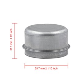 Molloparts 1.98" Trailer Axle Wheel Hub and Bearing Grease Cover Dust Cap 2k 3.5k 3,500 lb Compatible with Dexter Most 2000-3500 Pound Trailer Hub Bearing Dust Cap 2Pcs