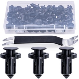 Rexka 41pcs Splash Shield Under Cover Mud Guard Wheelhouse Liner Bumper Cover Retainer Clip for Nissan 01553-09241 240SX Maxima Subaru Forester Impreza Legacy Outback WRX -Auto Trim Panel Body Remover