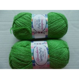 Herrschners Garden Party 2-ply Afghan yarn,Green Gladiolus, lot of 2(220 yds ea)