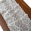 LaceRealm 7 Inch Wide Floral Stretchy Lace Elastic Trim Fabric