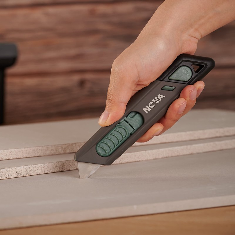 Nova Lock N Cut Self-Retracting Safety Box Cutter with 2