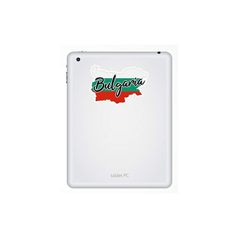 2 x 10cm Bulgaria Flag Map Vinyl Stickers - Travel