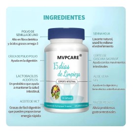 Programa De Desintoxicacin Avanzada Mvpcare 15-day Cleanse 30 Cpsulas Apoyo Intestinal Y Para El Colon - Limpieza Intestinal Y Desintoxicacin...      