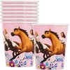 Unique Disposable Paper Cups - 9 Oz, Spirit Riding Free,