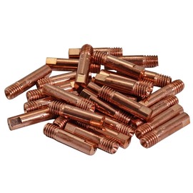 RIVERWELD MAG MIG Contact Tips 1.0mm M6x25mm 140.0253 Copper Consumables for 15AK MB15 Welding Torch Pack of 50