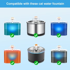 Cat Water Fountain Filters for 2L LED/2.5L Cat Water Dispenser