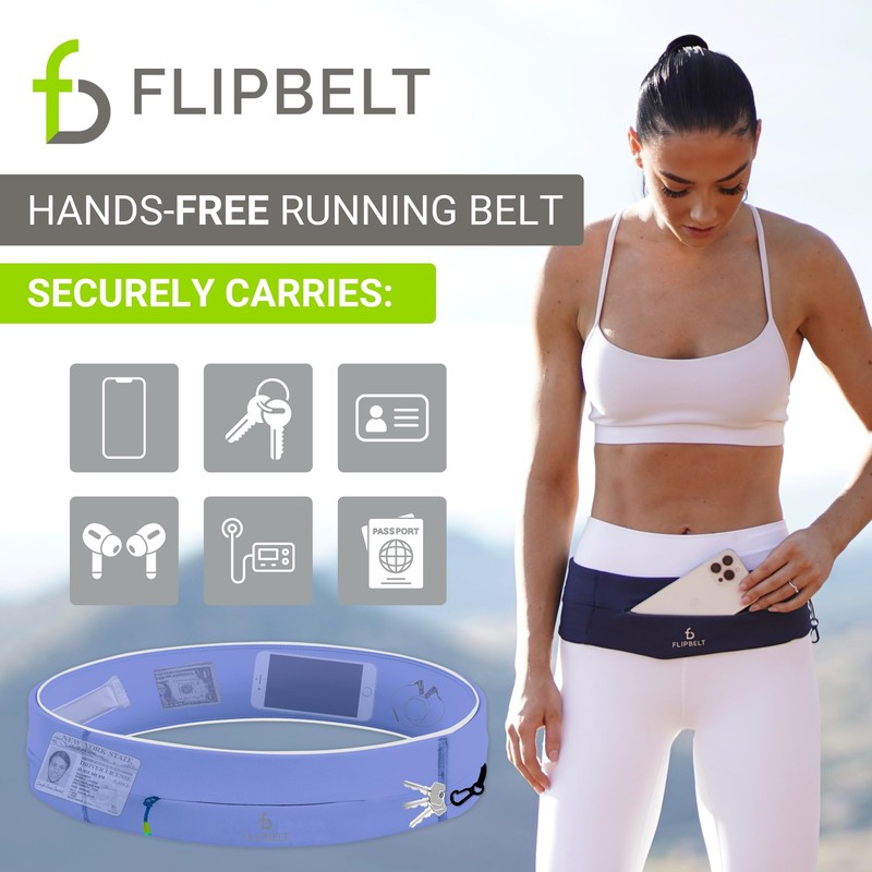 FlipBelt Zipper - Periwinkle - L, Periwinkle, L