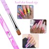 French Tip Brush 2PCS Acrylic Nail Art Brushes & Dotting