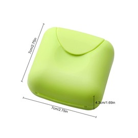 2 PCS Travel Soap Case Holder Jagowa Waterproof and Leakproof Soap Dish with Lid Portable For Travel Outdoor Activities, Green, 7 * 7 * 4