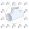 mychoiii 20 Pack White 3/4 inch Tee PVC Pipe Fittings