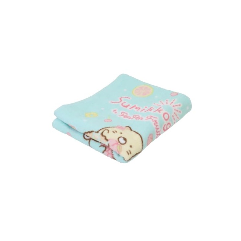 Face Towel (Sumikko Gurashi Pempen Fruit) with Pile Dye Print
