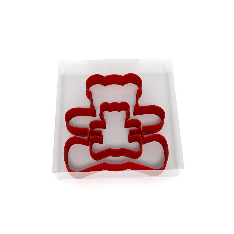 Teddy Bear Set of 2 Value Cookie/Fondant Cutters Pair 5CM