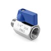 QWORK Mini Ball Valve, 2 Pack 1/4" NPT Thread Female