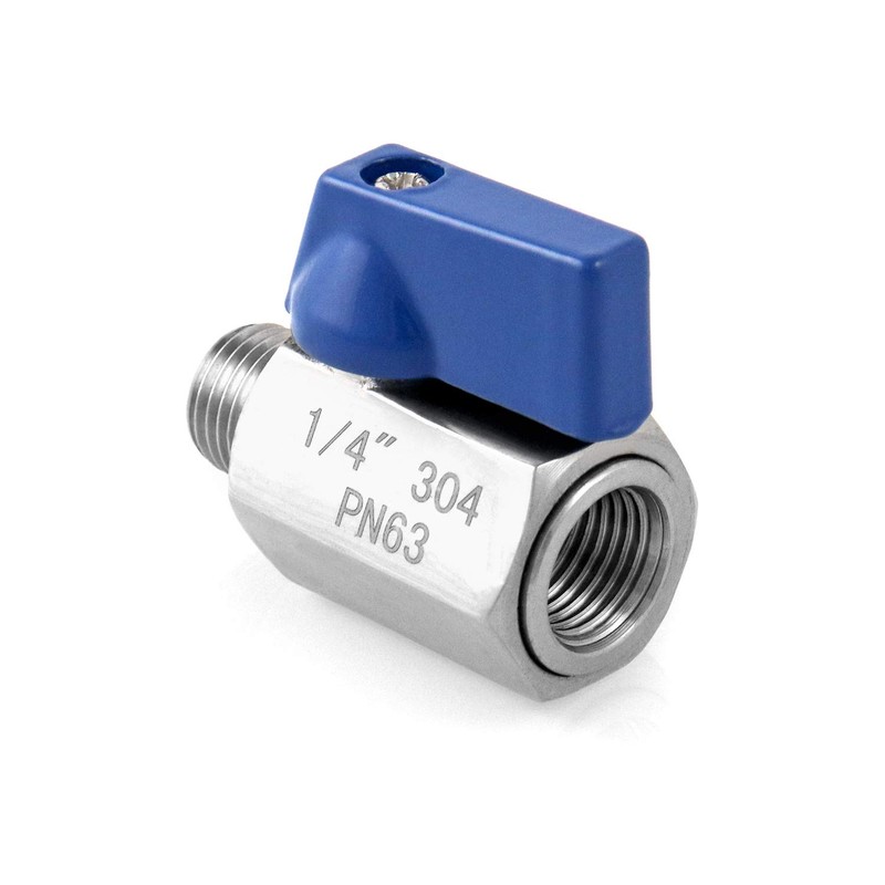 QWORK Mini Ball Valve, 2 Pack 1/4" NPT Thread Female