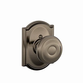 Schlage F170 GEO 620 CAM Camelot Collection Georgian Decorative Trim Knob, Antique Pewter